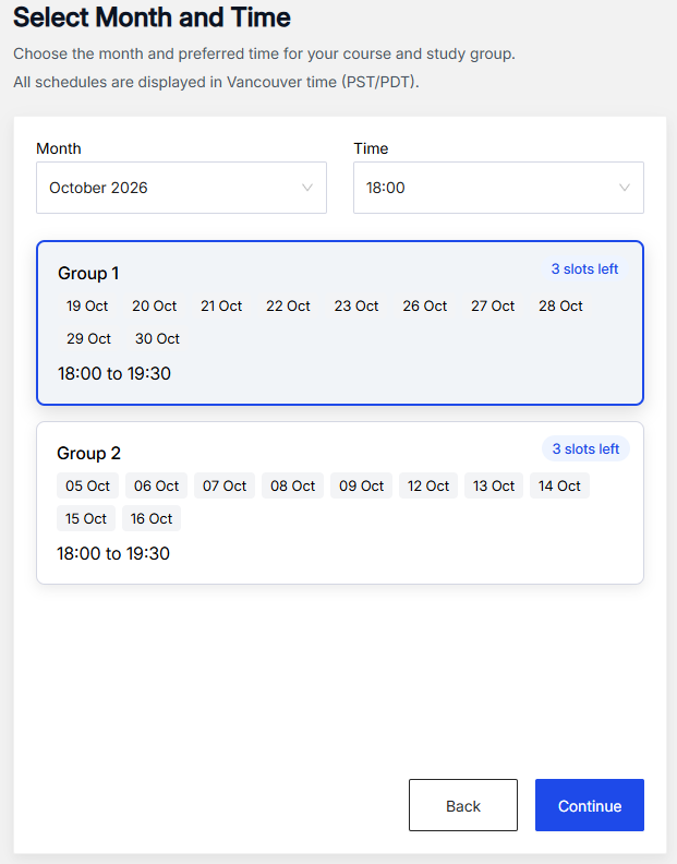 Advanced available groups