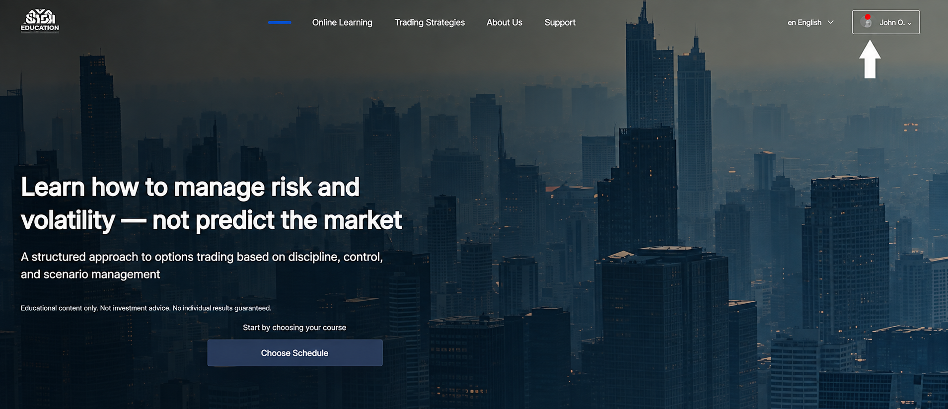 Risk Academy profile red email verification indicator